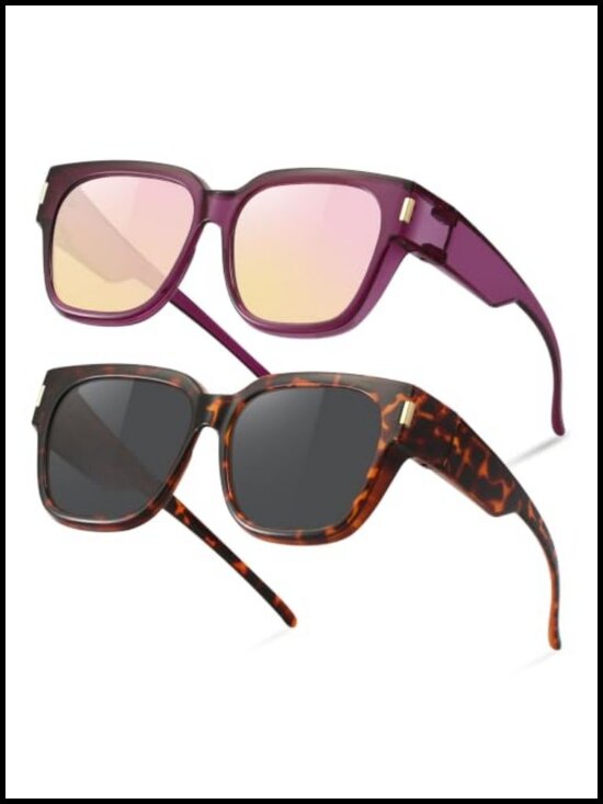 Polarized Fit Over Glasses Sunglasses UV400 Wrap Around Driving Shades main image 4